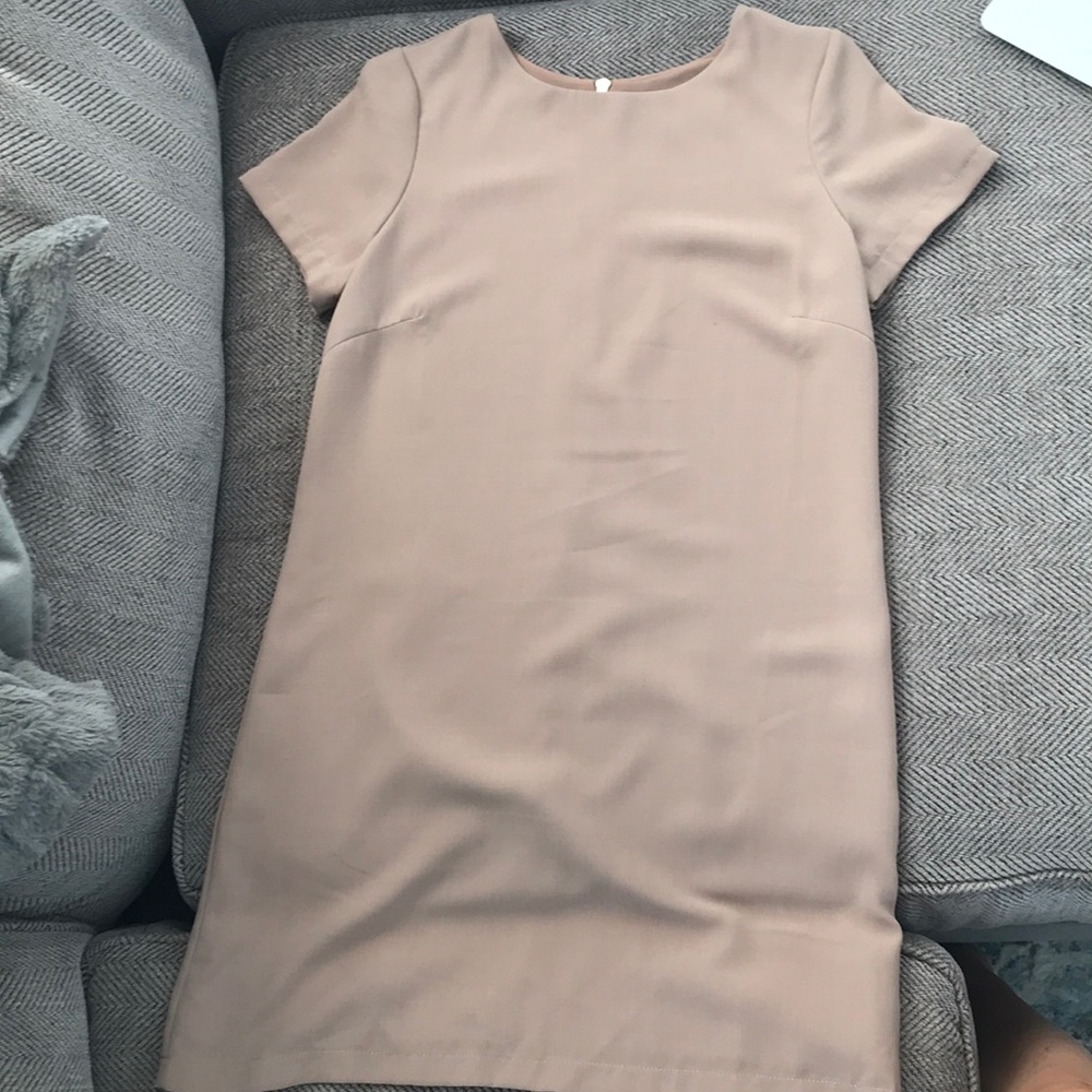 Tan Mini Shift Dress